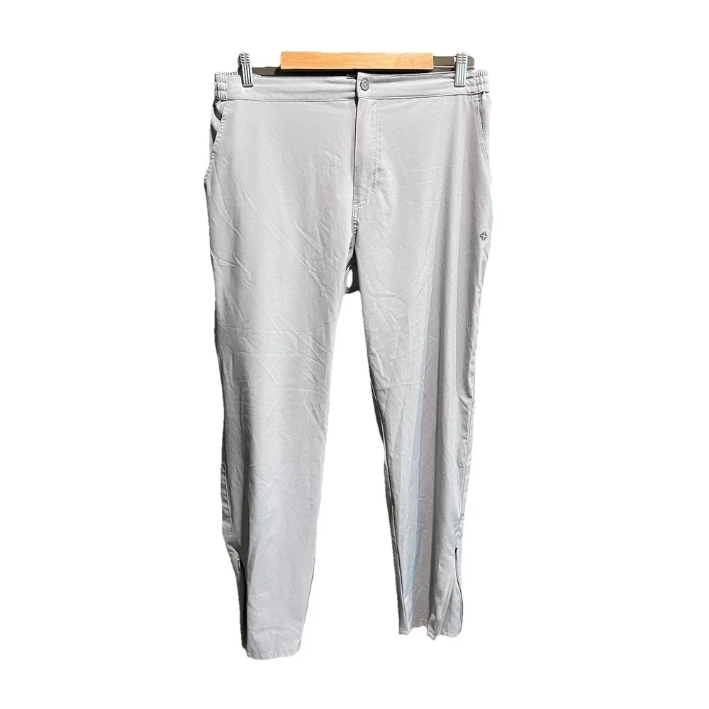 Thousand Miles Light Gray Ankle Zip Men's Activewear‎ Pants Size Large